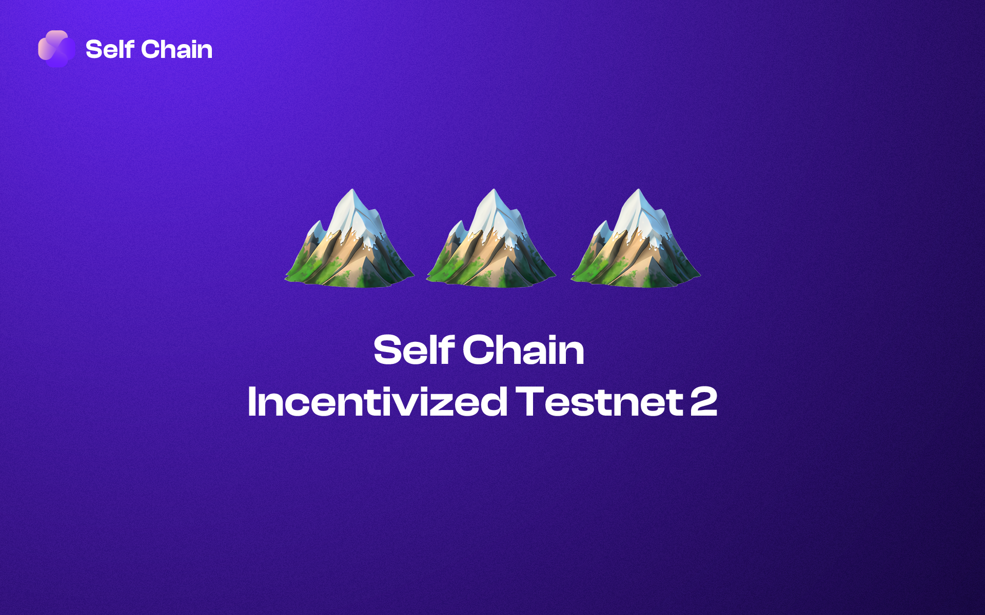 Self Chain Incentivized Testnet 2
