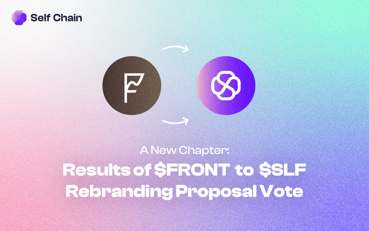 A New Chapter: Results of $FRONT to $SLF Rebranding Proposal Vote