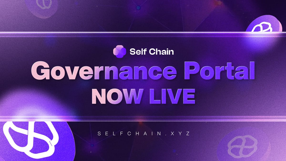 Introducing Self Chain Governance Portal